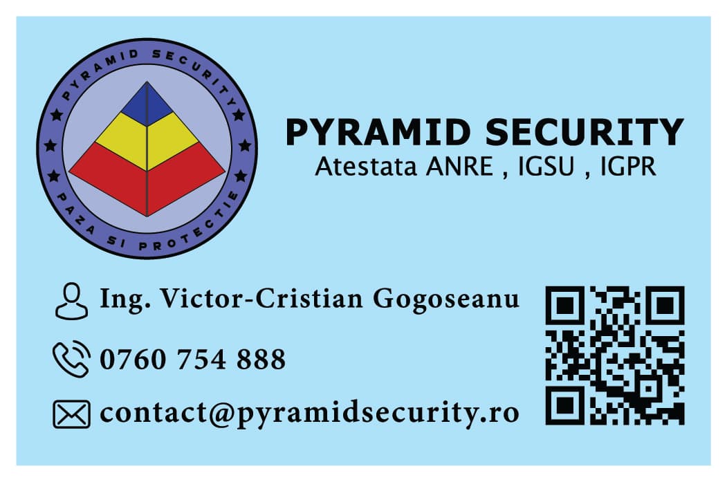 Cartea de vizită, fața, cu sigiliul și codul QR